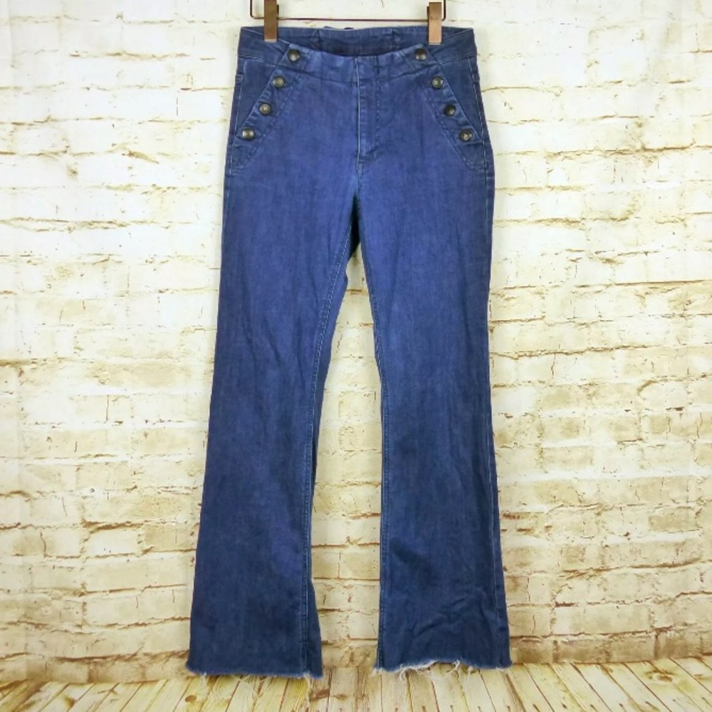 Comptoir Des Cotonniers Sailor Button Frayed Jean